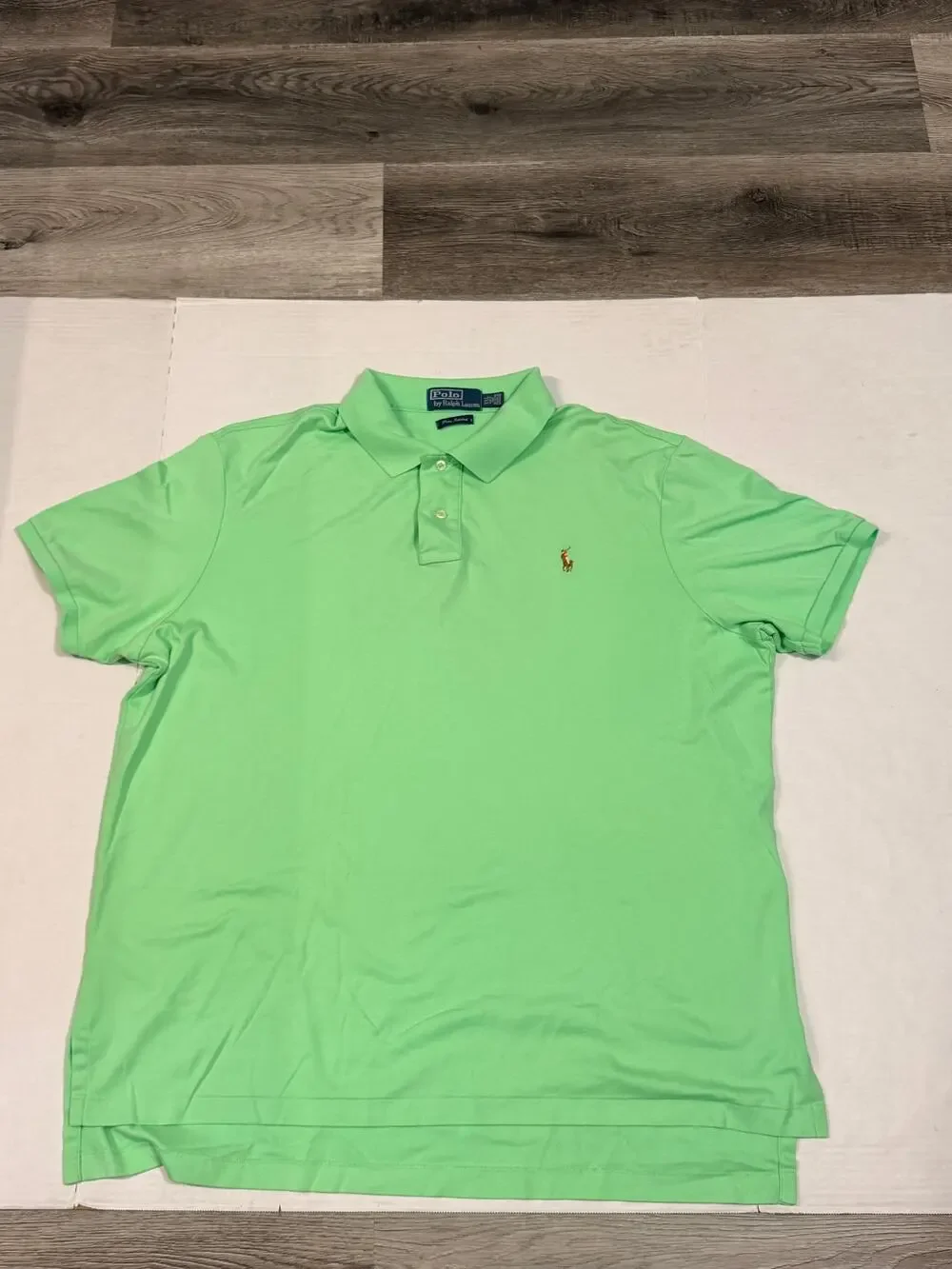 Polo Ralph Lauren Prima Interlock Polo Shirt Mens XXL Green Pony Short Sleeve